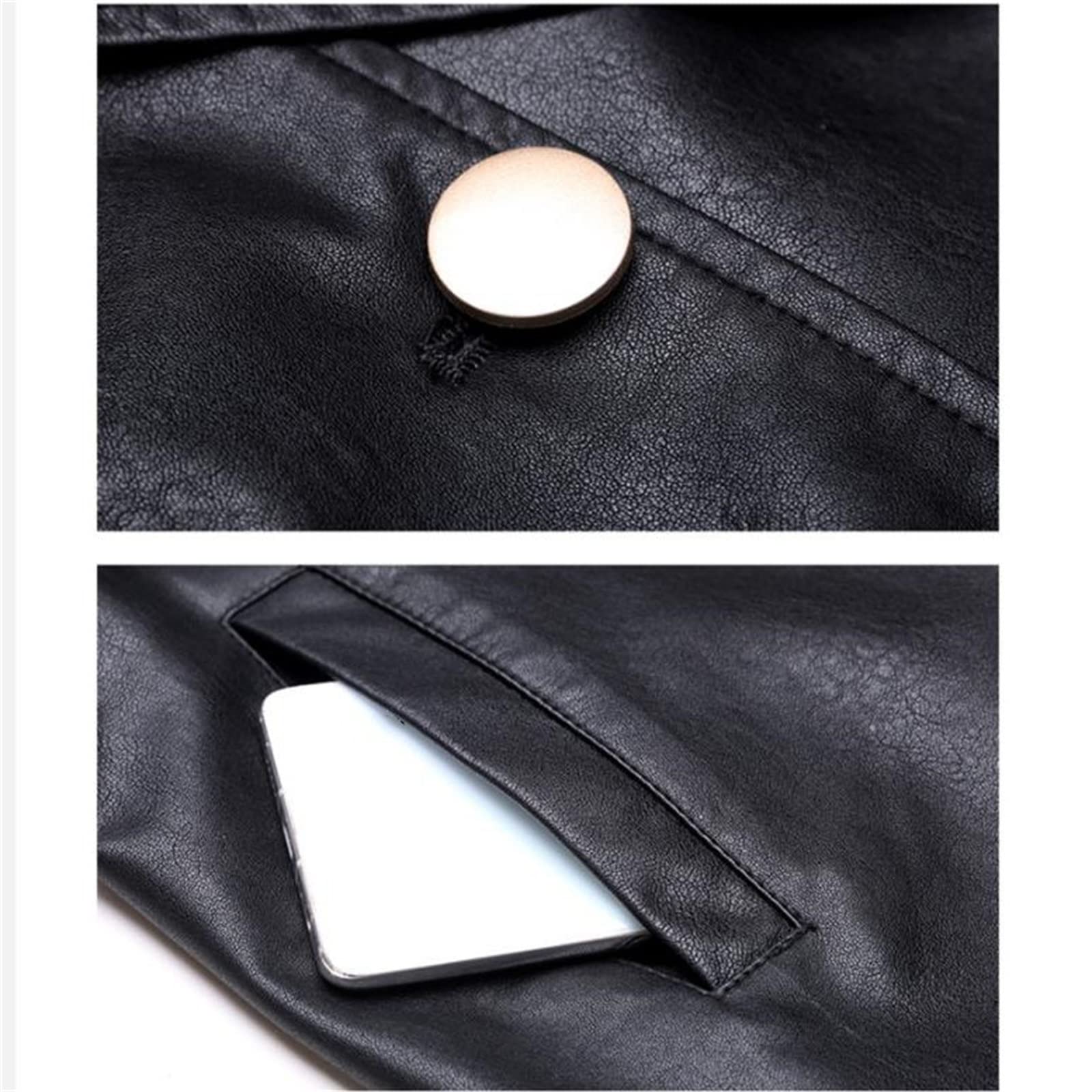 Amazon.co.jp: レディースレザートレンチコート 秋と冬の女性